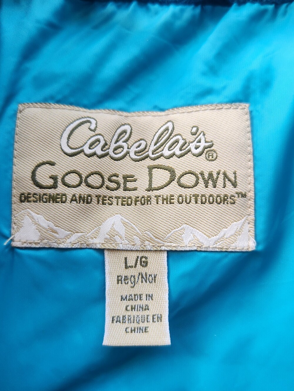 CABELAS Women’s Vest Large Blue Goose Down Quilted Lined Outdoors Winter - Picture 2 of 13